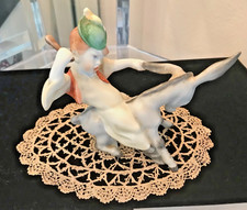VINTAGE, HAND PAINTED BOY RIDING A DONKEY, 6