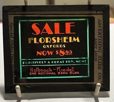 Vintage 1920s Florsheim Shoes Glass Magic Lantern Advertising Slide St.Louis picture