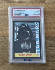 1977 Star Wars Darth Vader Wonder Bread Rookie Card RC PSA 8 beautiful centering picture