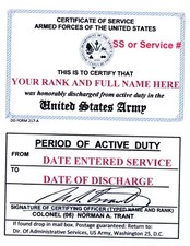 United States Army Honorable Discharge Laminated Card 2 1/8 X 3 3/8 picture