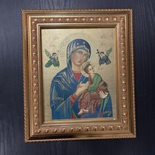 Our Lady of Perpetual Help Framed Religious Icon Print CROMO Italy 6003 picture