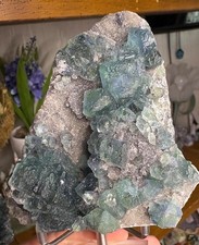 Blue-Green Fluorite on Sphalerite | Natural Mineral Specimen | China picture