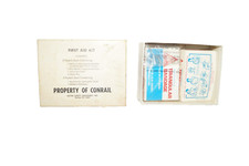 Vtg Conrail Rail Road  First Aid Kit w Original Box Memorabilia  picture