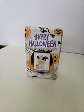 Vintage Happy Halloween Figurine W/box World Skeleton picture