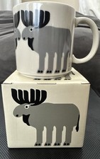 Vintage 1983 Taylor & Ng Minimals Grey Moose Mug With Original Box Pristine NOS picture
