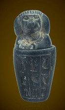 Egyptian Antiques Canopic Jar Authentic Ancient Statue Artifact Figure picture