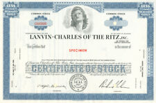 Lanvin-Charles of the Ritz, Inc - Specimen Stocks & Bonds picture