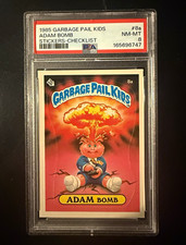 Adam Bomb #8a PSA 8 1985 Garbage Pail Kids Series 1 Checklist Sticker picture