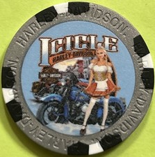 Harley Davidson Wide Print Poker Chip from Icicle HD in Leavenworth, Washington picture