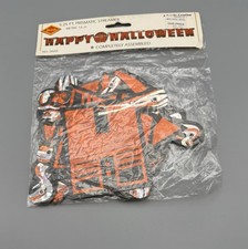 Vintage 1995 Beistle Happy Halloween Prismatic Streamer Banner NIP Retro #01655 picture