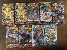 9x Pokemon TCG Booster Packs English - New/Sealed Mixed Lot picture