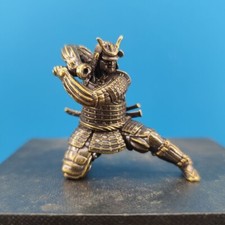 Brass Samurai Model Statue Incense Holder Incense Insert Home Indoor Ornament picture