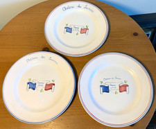 Chateau du Sureau May 1991 Set of  3 plates commissioned from Biot, France picture