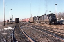 ST ORIG SLIDE MP MO-PAC MISSOURI PACIFIC B30-7A #4848+1 W/TRAIN VILLA GROVE 1986 picture