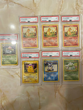 Wizards 1999 Pokemon Game PSA 9 Graded 7 Card Lot Pikachu + Charmander Starters picture