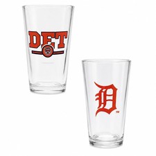 Logo Brands MLB Letterman 16oz Pint Glass (Detroit Tigers) picture