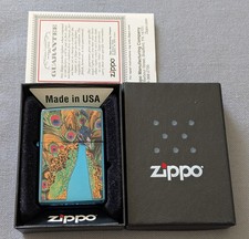 2011 PEACOCK BLUE SAPPHIRE ZIPPO LIGHTER MIB RARE picture