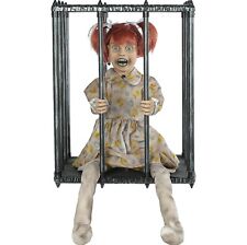 Creepy Screaming ANIMATED CAGED KID WALK AROUND Halloween Costume Prop Accessory picture