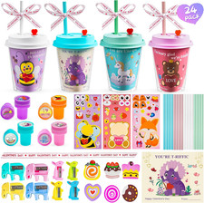 24 Pcs Valentines Day Gifts for Kids Classroom - Valentines Day Stationary Set G picture