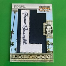 Jane Russell 2009 Donruss Americana Hollywood Letter “L” Auto Card LTD #13/42 picture