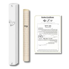 SURI Mezuzah Kosher Scroll Door Certified 4-Inch Hand-Written Kosher Scroll By picture