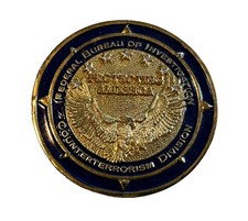 Authentic FBI Counterterrorism Division Protecting America Challenge Coin DOJ picture