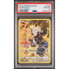 2022 POKEMON SWORD & SHIELD LOST ORIGIN #TG05 FA/PIKACHU LOST ORIGIN PSA 10 picture