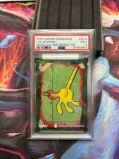 Topps 2025 Chrome SpongeBob The Splinter #GO-6 Gross Out Red Refractor PSA 9 picture