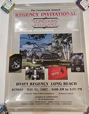 Vintage 1987 Concours d'Elegance 14th Annual Car Show POSTER Hyatt Regency 22x30 picture