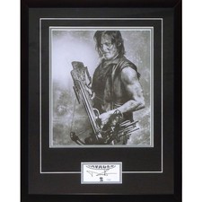 Norman Reedus Autographed Walking Dead Deluxe Framed 11x14 Poster Piece - JSA picture