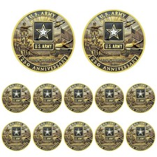 10Pcs US Army 250th Anniversary Challenge Coin Veteran Military Medal picture