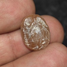 Ancient Roman Agate Stone Intaglio Seal Depicting Winged Figurine 3rd Century AD picture