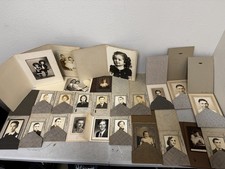 Large Lot Vintage Antique Black and White Portrait Photos picture