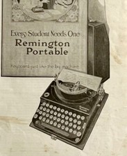 1923 Remington Portable Typewriter Advertisement Students Ephemera 14 x 5.5