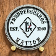 Thunderguards Nation TG 1% Biker Club Enamel Challenge Coin  W#9 picture