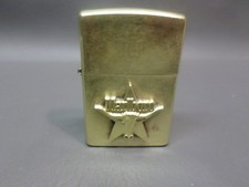 Vintage Zippo Marlboro Brass longhorn Star Lighter A III - 1992 Strikes Well picture