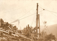 Polk County TN Conasauga Lumber Logging Skidder Workers RPPC Real Photo Postcard picture