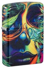 Zippo 46594, Cannabis Leaves Design, 540 Color Finish Lighter, NEW picture