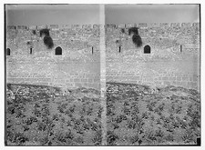 Photo:Jerusalem Middle East 1900s City Wall Single Gate Stereograph picture