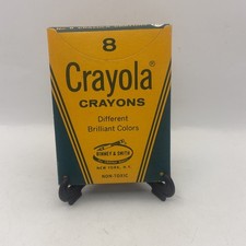 Vintage 1950s Crayola No 8 Crayon Box Binney & Smith 15¢ 15 Cent Full   Set of 8 picture