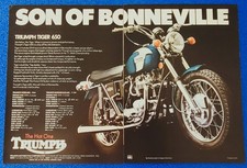 1971 Triumph TR6RV Tiger Ad 2 Page 650cc Twin Meriden Heritage Biker Cave Decor picture
