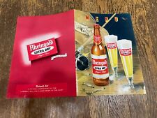 Rheingold Extra Dry Lager Beer Menu Cover Fly Fishing Vintage Vtg 1960's picture