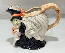 Vintage 1988 Fitz and Floyd Witch Pitcher Carafe 2QT Spooky Halloween 10x8