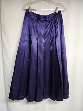 Escada Women's Purple Pleated Silk/Wool Blend Midi Length Skirt Size EU 38 picture