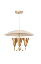 Italian Light Dome Mid Century Brass Sputnik chandelier light Fixture picture