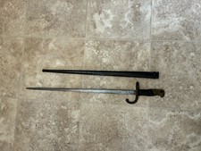Original French M1874 Gras Rifle Bayonet & Scabbard with Matching Serial #'s -VG picture