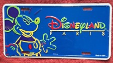 Disneyland Paris Mickey Mouse Souvenir License Plate Sign Disney Franchise Theme picture