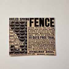 Kitselman Bros Coiled Spring Fence Muncie IN 1906 Minneapolis Ad 5AL1-S7 picture