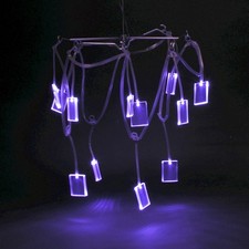 Vintage 2003 IKEA TRUNNA Hanging LED Lamp Blue Acrylic NEW Open Box Rare picture