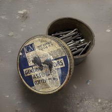 Vintage GM ServiceParts Assorted Cotter Pins 600489 Tin Container picture
